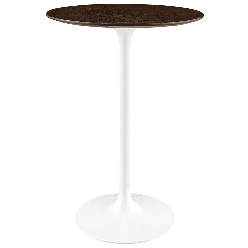 EEI-5199-WHI-CHE Lippa 28" Round Wood Bar Table by Modway