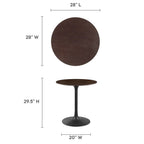 EEI-4861-BLK-CHE Lippa 28" Round Wood Dining Table by Modway