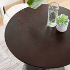 EEI-4861-BLK-CHE Lippa 28" Round Wood Dining Table by Modway