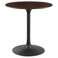 Modway EEI-4861-BLK-CHE Lippa 28" Round Wood Dining Table Black Cherry Walnut