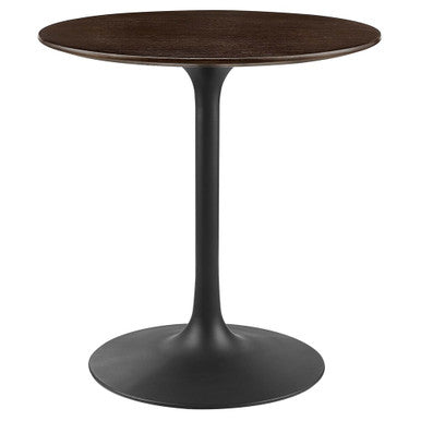 Modway EEI-4861-BLK-CHE Lippa 28" Round Wood Dining Table Black Cherry Walnut