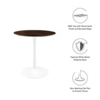 EEI-5155-WHI-CHE Lippa 28" Round Wood Dining Table by Modway