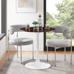 EEI-5155-WHI-CHE Lippa 28" Round Wood Dining Table by Modway