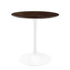 Modway EEI-5155-WHI-CHE Lippa 28" Round Wood Dining Table White Cherry Walnut