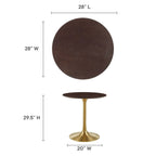 EEI-5212-GLD-CHE Lippa 28" Round Wood Dining Table by Modway