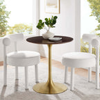 EEI-5212-GLD-CHE Lippa 28" Round Wood Dining Table by Modway