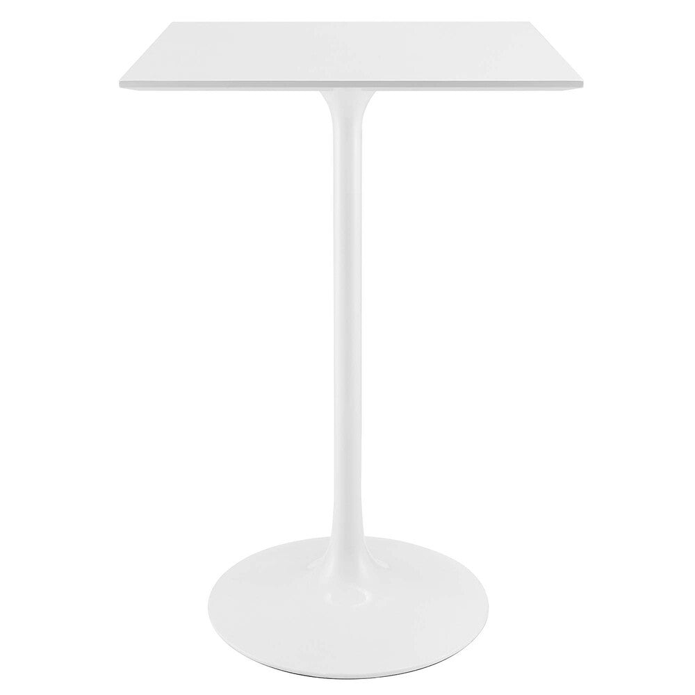 EEI-1826-WHI Lippa 28" Square Wood Bar Table by Modway