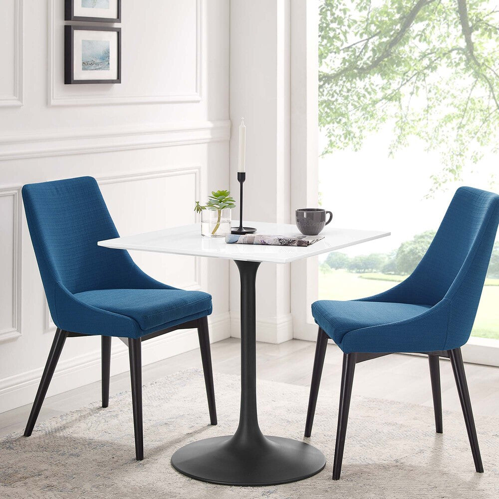 EEI-3513-BLK-WHI Lippa 28" Square Wood Dining Table by Modway