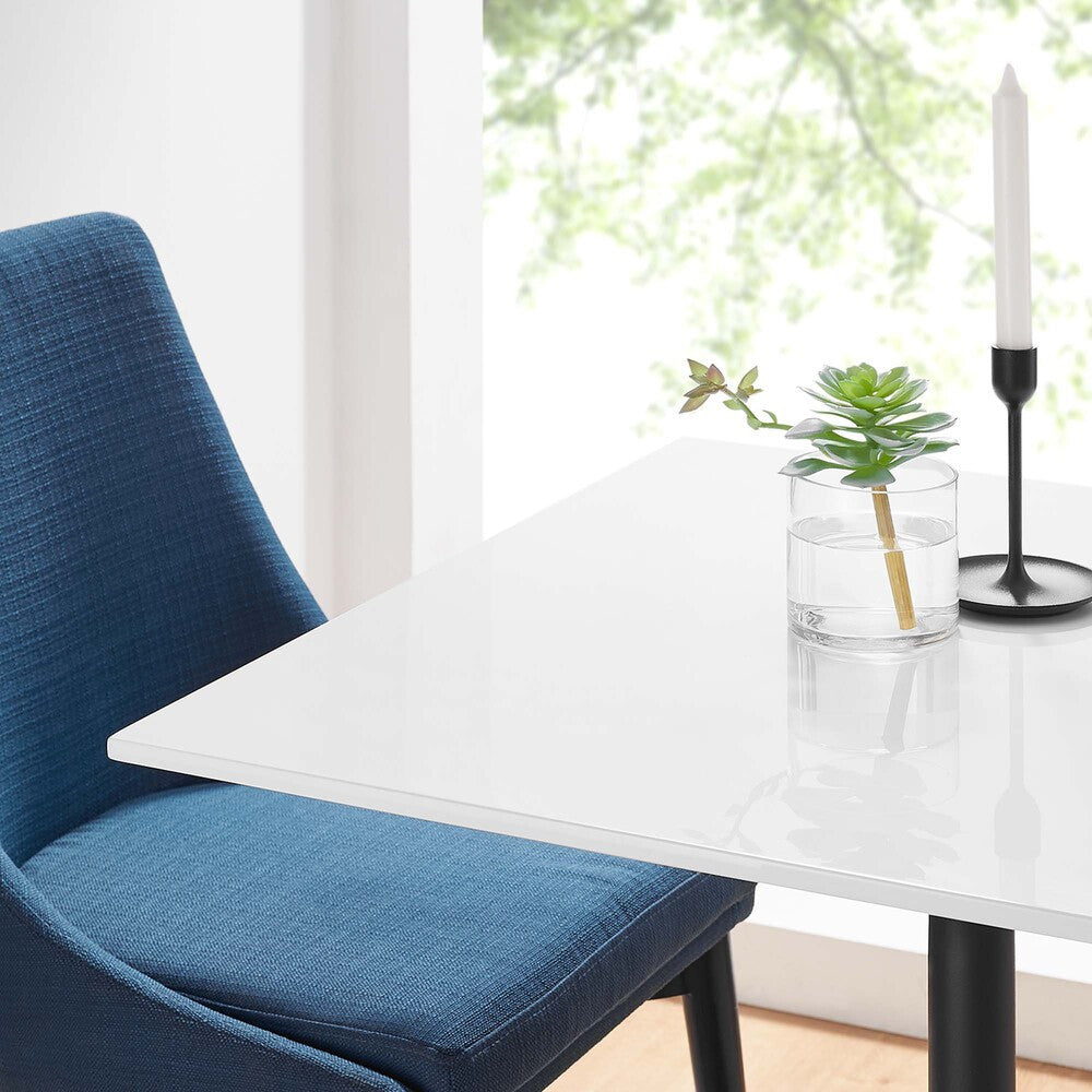 EEI-3513-BLK-WHI Lippa 28" Square Wood Dining Table by Modway