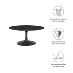 EEI-4884-BLK-BLK Lippa 36" Round Faux Marble Coffee Table by Modway