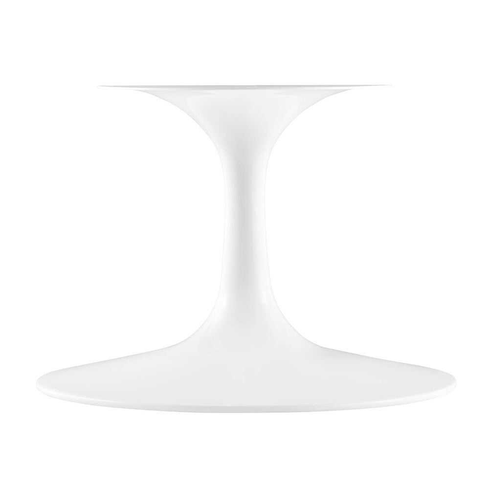 EEI-6749-WHI-TRA Lippa 36" Round Faux Travertine Coffee Table by Modway