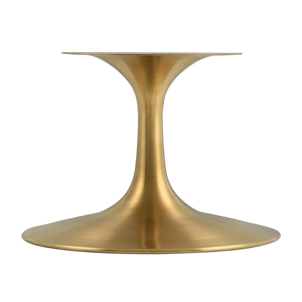 EEI-6753-GLD-TRA Lippa 36" Round Faux Travertine Coffee Table by Modway