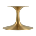 EEI-6753-GLD-TRA Lippa 36" Round Faux Travertine Coffee Table by Modway