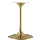 EEI-6752-GLD-TRA Lippa 36" Round Faux Travertine Dining Table by Modway
