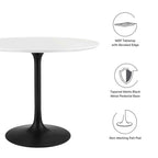 EEI-3511-BLK-WHI Lippa 36" Round Wood Dining Table by Modway