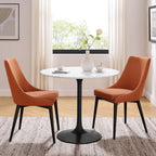 EEI-3511-BLK-WHI Lippa 36" Round Wood Dining Table by Modway