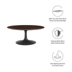 EEI-4882-BLK-CHE Lippa 36" Round Wood Coffee Table by Modway