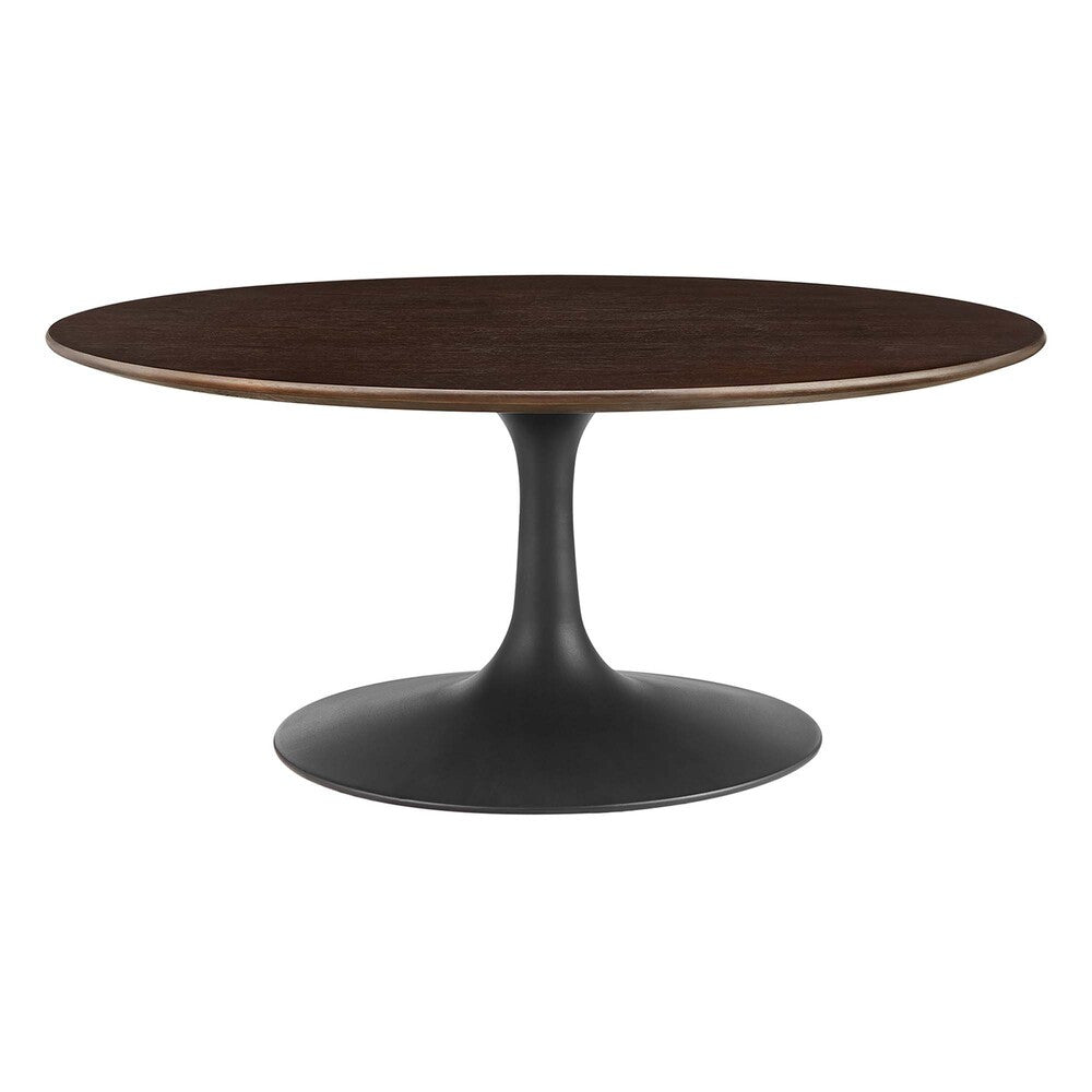 EEI-4882-BLK-CHE Lippa 36" Round Wood Coffee Table by Modway