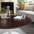 EEI-5187-WHI-CHE Lippa 36" Round Wood Coffee Table by Modway
