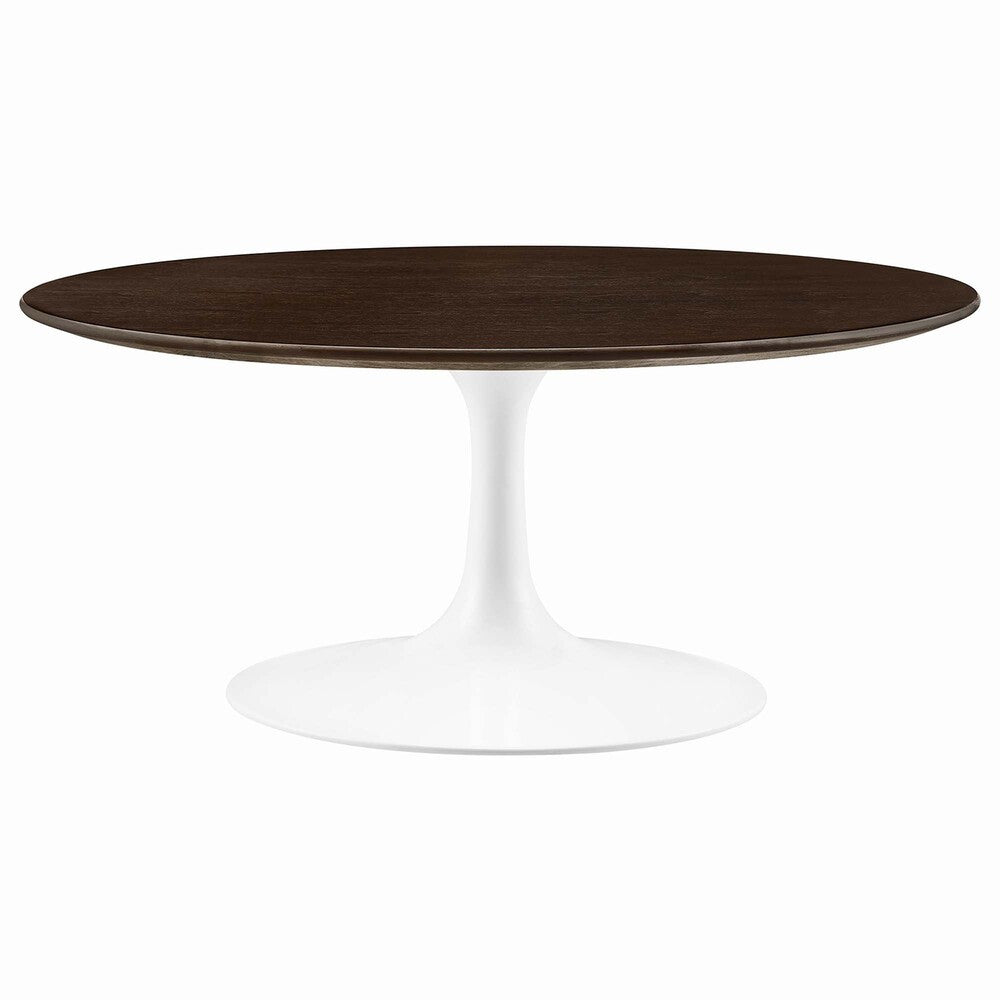 EEI-5187-WHI-CHE Lippa 36" Round Wood Coffee Table by Modway