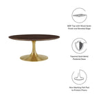 EEI-5244-GLD-CHE Lippa 36" Round Wood Coffee Table by Modway