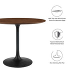 EEI-3519-BLK-WAL Lippa 36" Round Wood Dining Table by Modway