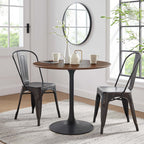 EEI-3519-BLK-WAL Lippa 36" Round Wood Dining Table by Modway