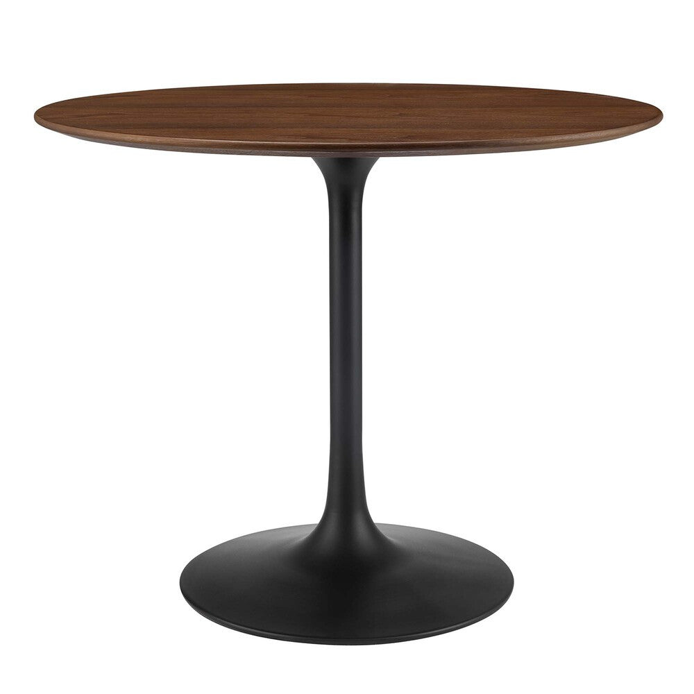 EEI-3519-BLK-WAL Lippa 36" Round Wood Dining Table by Modway