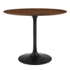 EEI-3519-BLK-WAL Lippa 36" Round Wood Dining Table by Modway