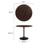 EEI-4862-BLK-CHE Lippa 36" Round Wood Dining Table by Modway