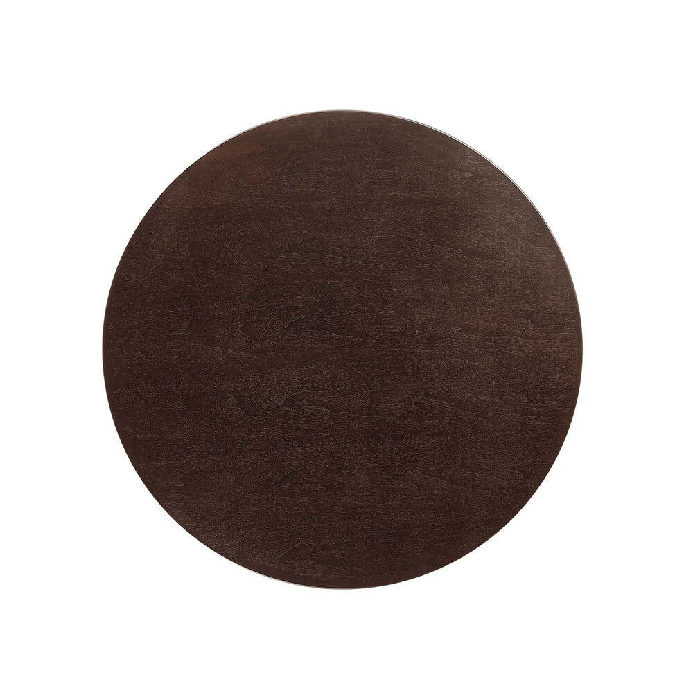EEI-4862-BLK-CHE Lippa 36" Round Wood Dining Table by Modway