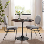 EEI-4862-BLK-CHE Lippa 36" Round Wood Dining Table by Modway