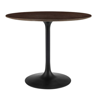 Modway EEI-4862-BLK-CHE Lippa 36" Round Wood Dining Table Black Cherry Walnut