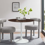 EEI-5157-WHI-CHE Lippa 36" Round Wood Dining Table by Modway