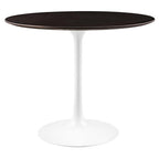 Modway EEI-5157-WHI-CHE Lippa 36" Round Wood Dining Table White Cherry Walnut