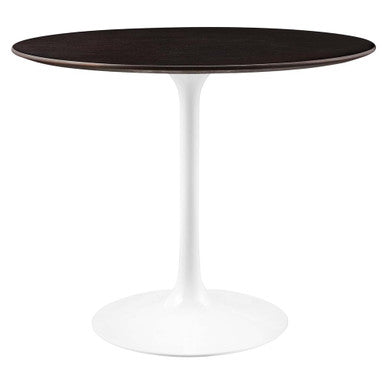 Modway EEI-5157-WHI-CHE Lippa 36" Round Wood Dining Table White Cherry Walnut