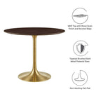 EEI-5214-GLD-CHE Lippa 36" Round Wood Dining Table by Modway