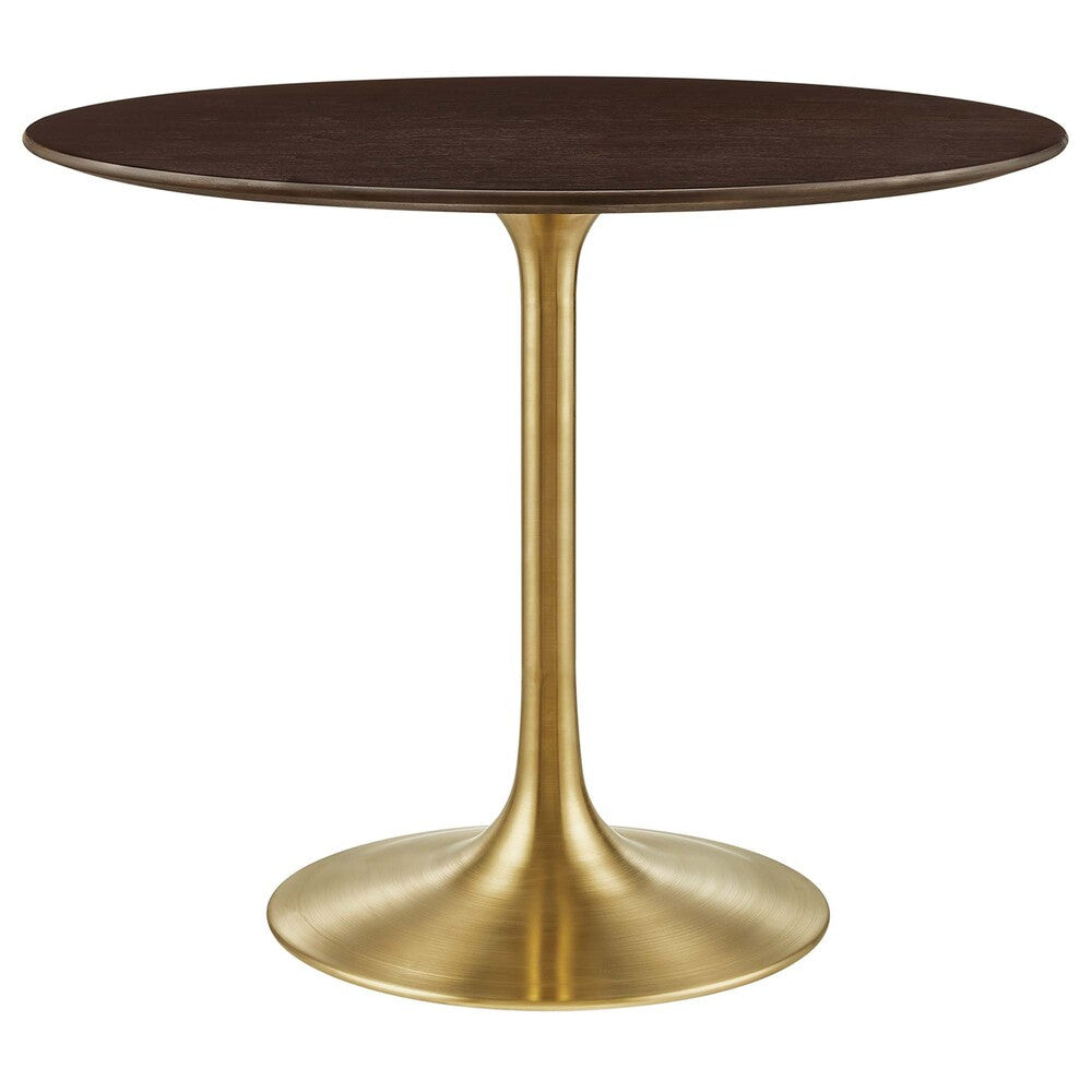 EEI-5214-GLD-CHE Lippa 36" Round Wood Dining Table by Modway