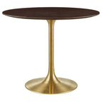 EEI-5214-GLD-CHE Lippa 36" Round Wood Dining Table by Modway