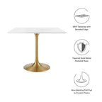 EEI-3212-GLD-WHI Lippa 36" Square Wood Dining Table by Modway