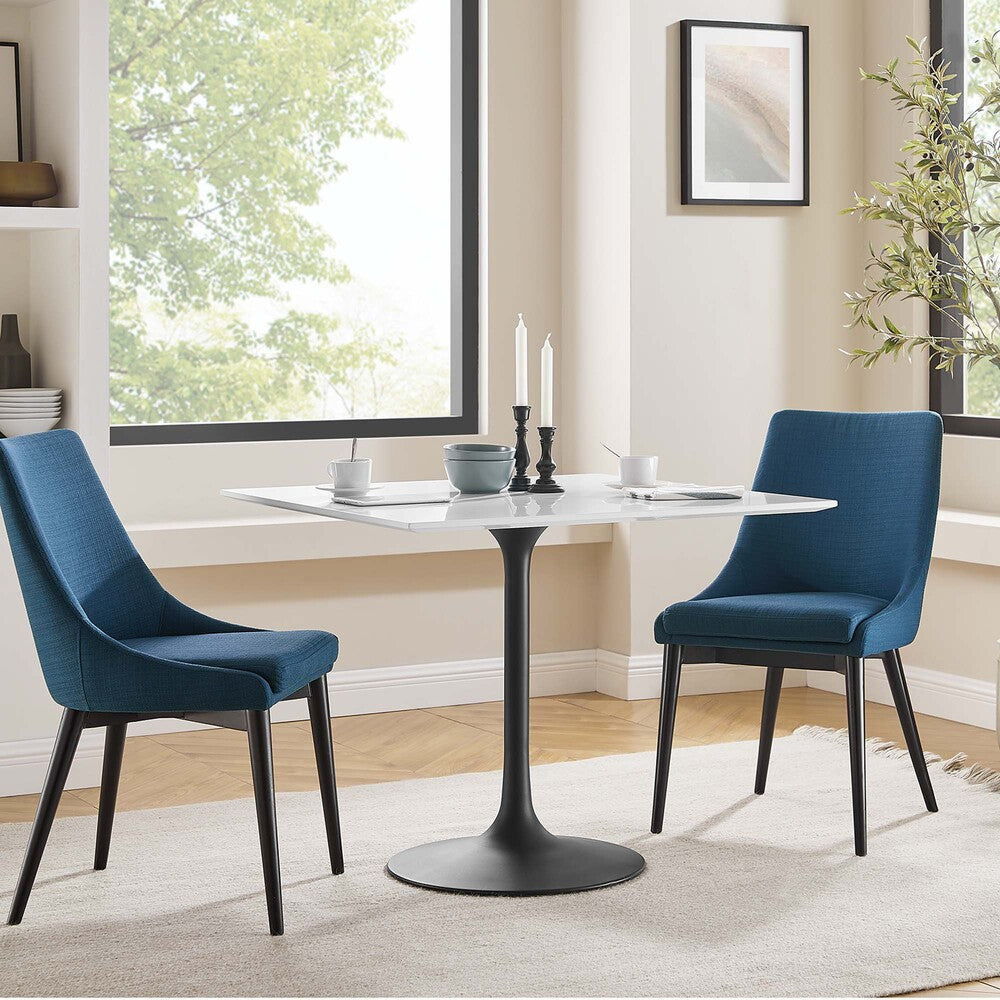 EEI-3514-BLK-WHI Lippa 36" Square Wood Dining Table by Modway