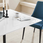 EEI-3514-BLK-WHI Lippa 36" Square Wood Dining Table by Modway