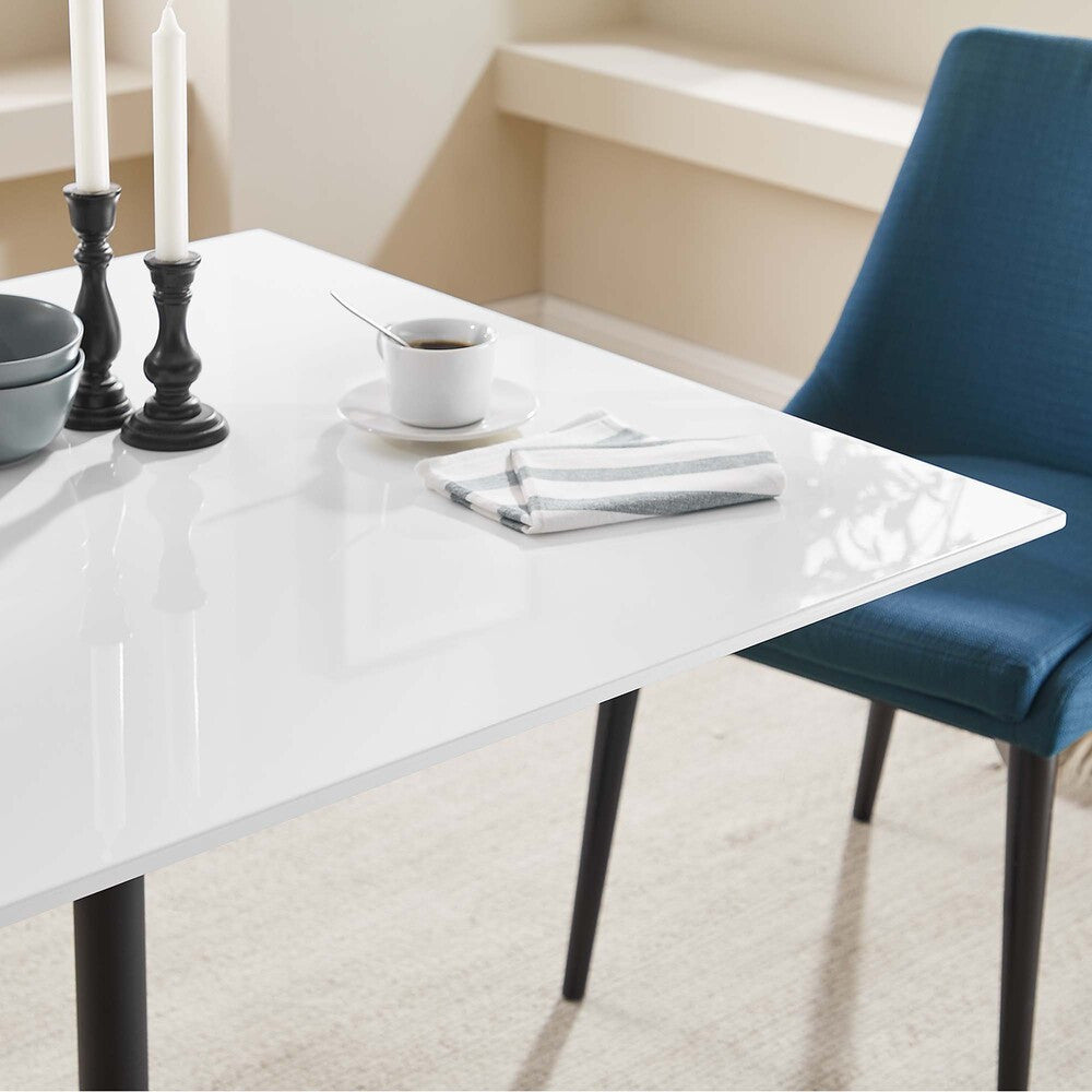EEI-3514-BLK-WHI Lippa 36" Square Wood Dining Table by Modway