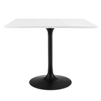 EEI-3514-BLK-WHI Lippa 36" Square Wood Dining Table by Modway