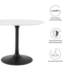 EEI-3521-BLK-WHI Lippa 40" Round Wood Dining Table by Modway