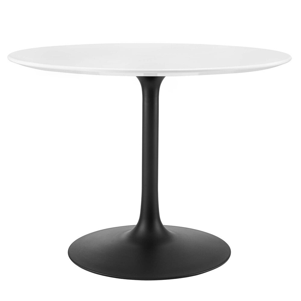 EEI-3521-BLK-WHI Lippa 40" Round Wood Dining Table by Modway