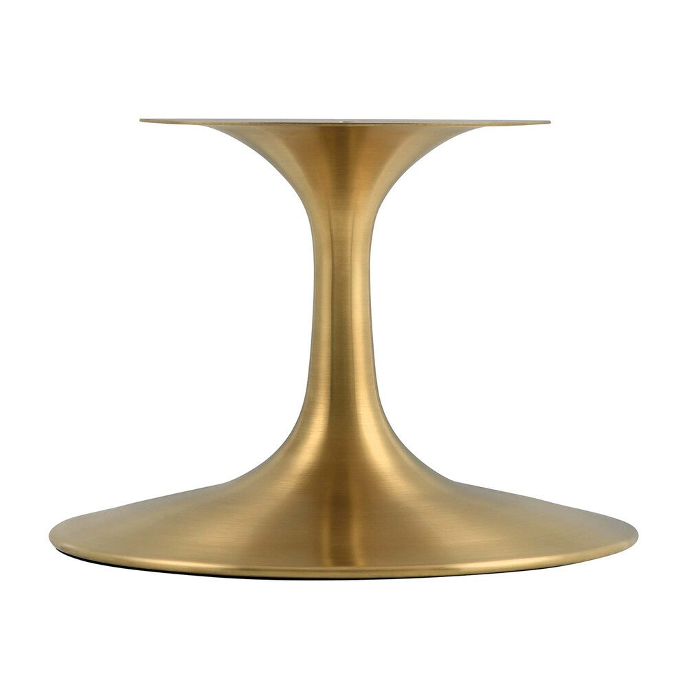 EEI-3248-GLD-WHI Lippa 42" Oval Wood Coffee Table by Modway