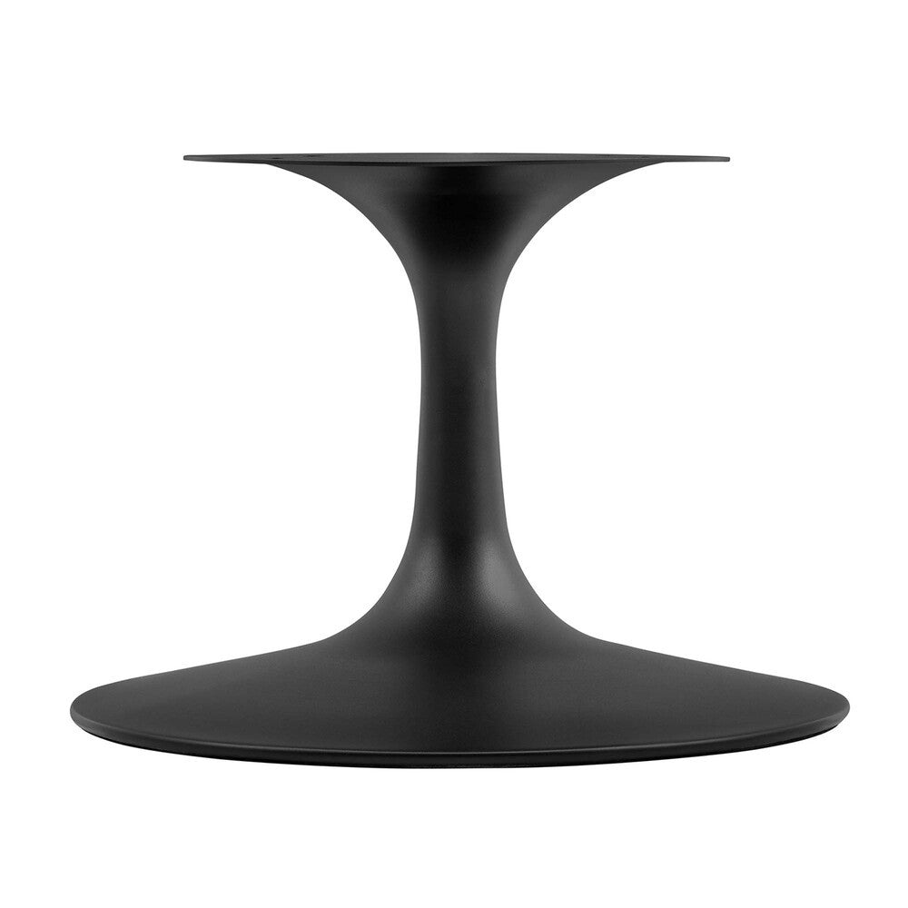 EEI-3537-BLK-WHI Lippa 48" Oval Faux Marble Coffee Table by Modway