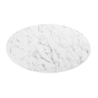 EEI-2021-WHI Lippa 48" Oval Faux Marble Dining Table by Modway