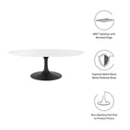 EEI-3536-BLK-WHI Lippa 48" Oval Wood Coffee Table by Modway